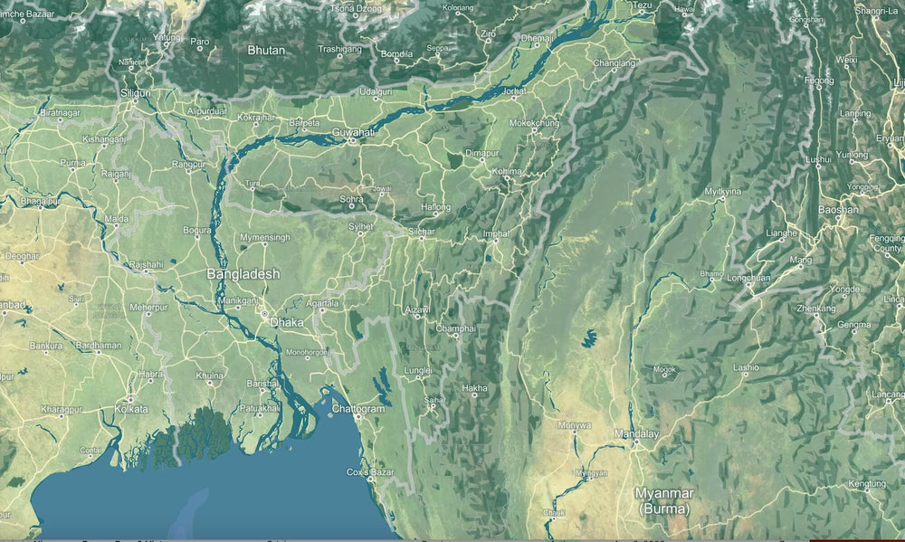 Myanmar background map mobile