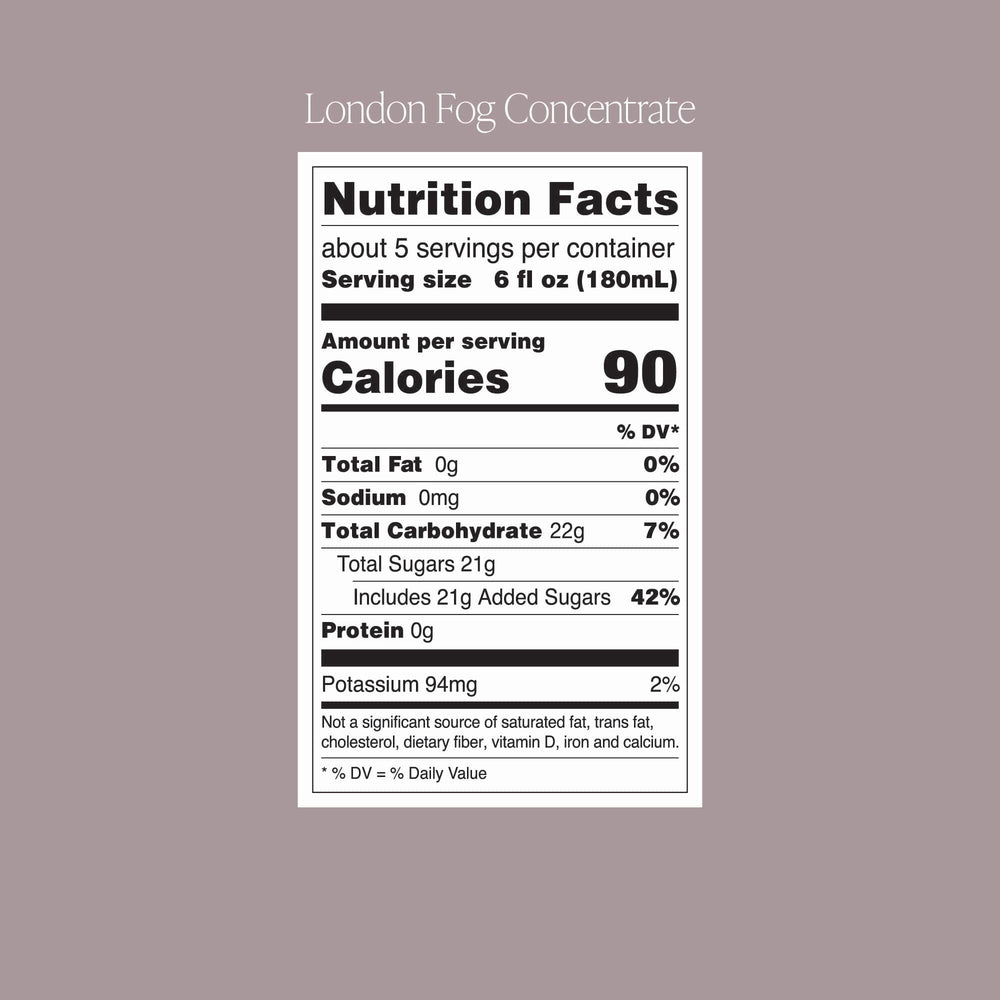 London Fog Earl Grey Tea Concentrate