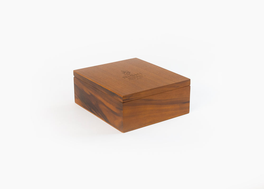 Four Tea Sachet Presentation Box-Wood
