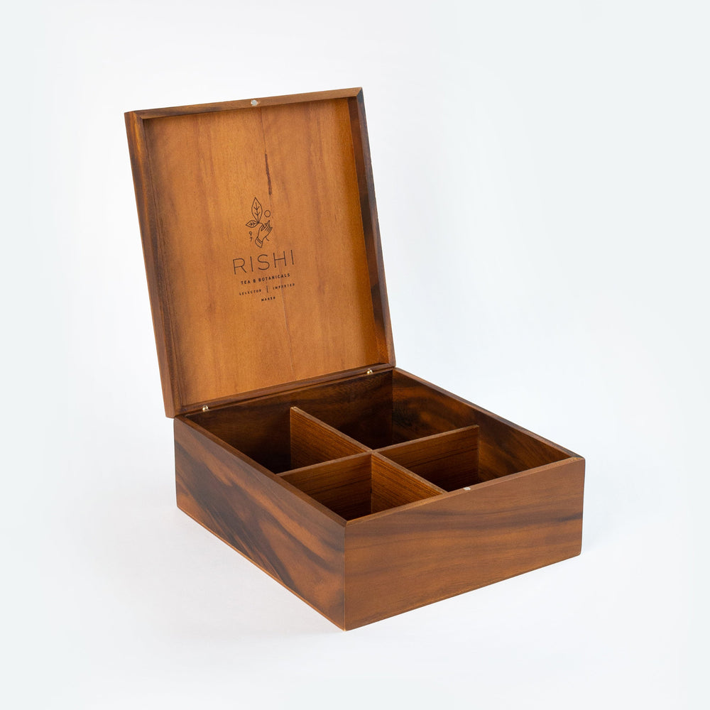 Four Tea Sachet Presentation Box-Wood