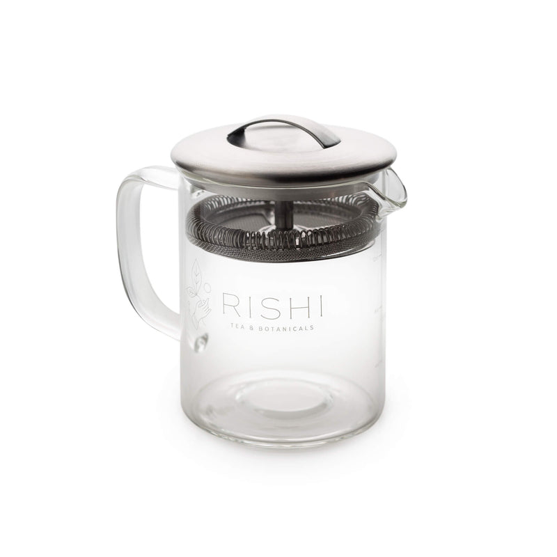 A Simple Brew Loose Leaf Teapot with the brand Eilong Enterprise Co., Ltd on it.